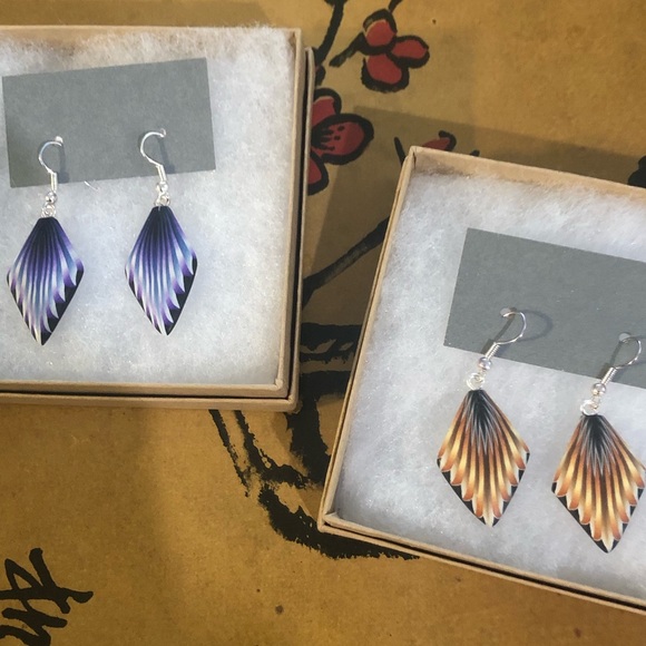 Purple Flair Earrings - Picture 2 of 6